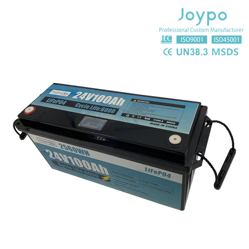 Smart BMS Long Life 24V 100Ah batteria agli ioni di litio camper camper Lifepo4 batteria