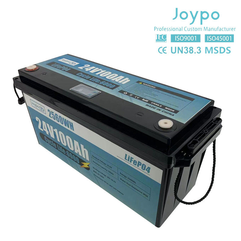 100Ah 200Ah Batteria agli ioni di litio LiFePO4 Batteria a ciclo profondo da 24 Volt Per camper RV