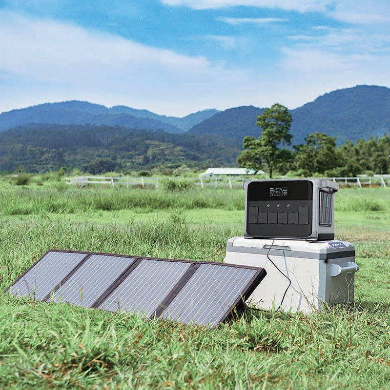 Generatore solare portatile da 2400W UPS di riserva per la casa con ricarica rapida USB e luce LED