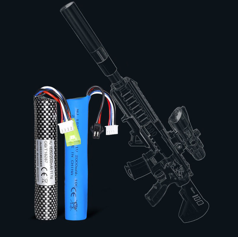 Batteria Li-Ion ad alta capacità per Airsoft Gun Splatter Ball Gun Batteria 11.1V 2000mah