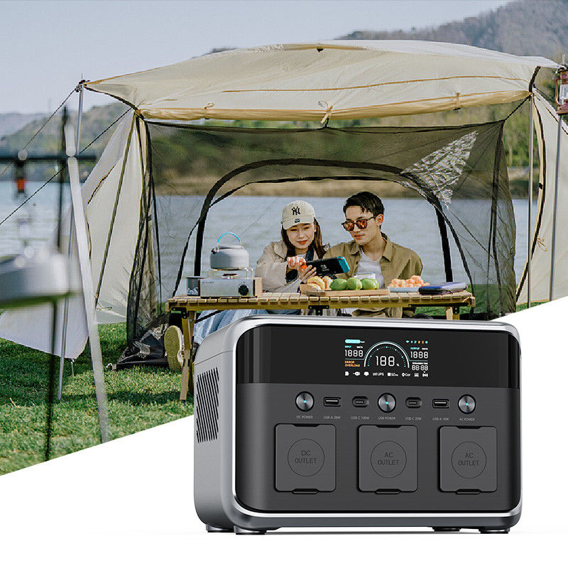 Fornitore di energia solare portatile da 600W con porte di ricarica multiple e luce a LED per campeggiare nel fine settimana